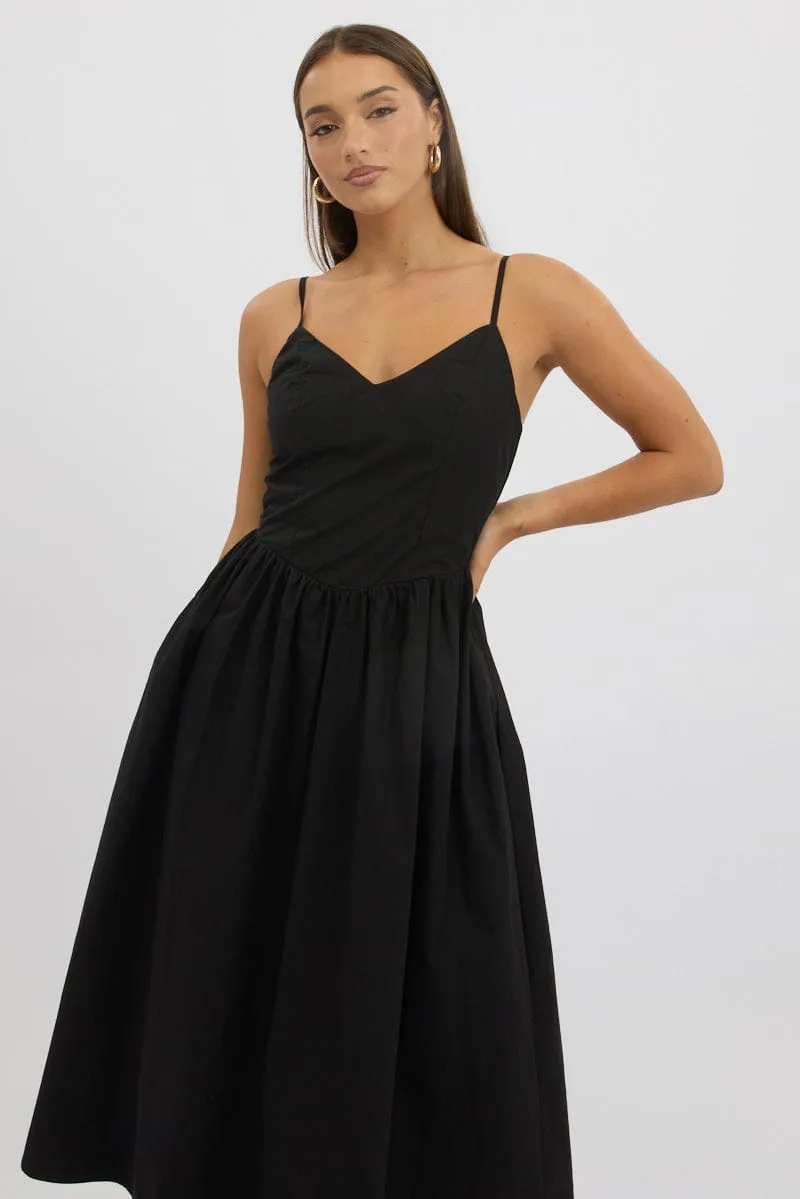 Black Maxi Dress Singlet City Walk
