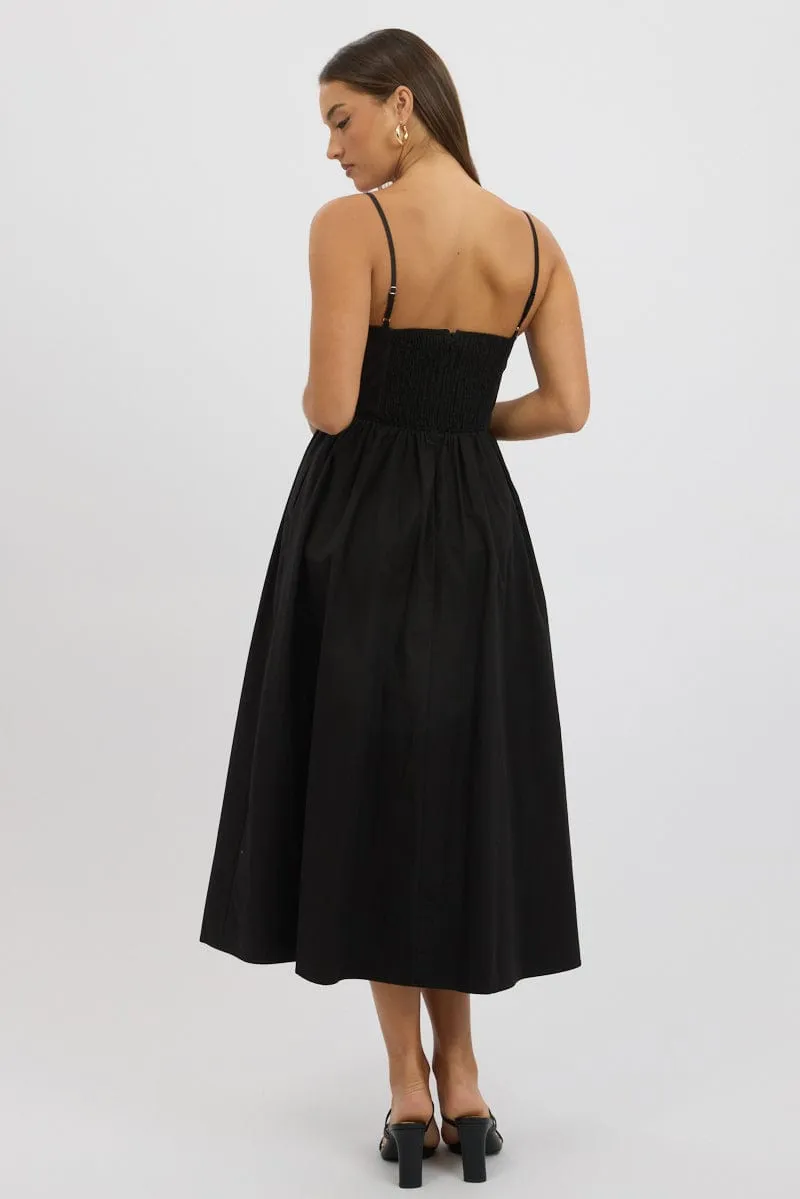 Black Maxi Dress Singlet Confident Girl