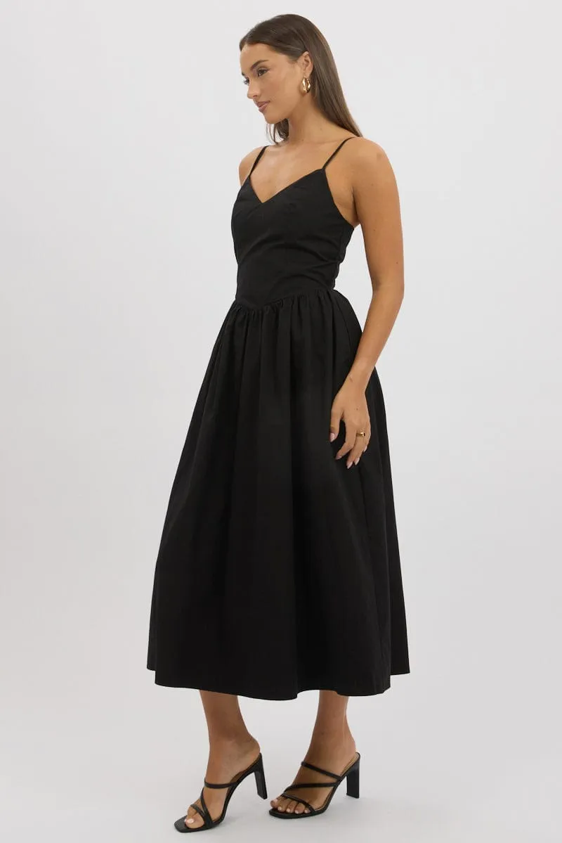 Ruby Shine Black Maxi Dress Singlet