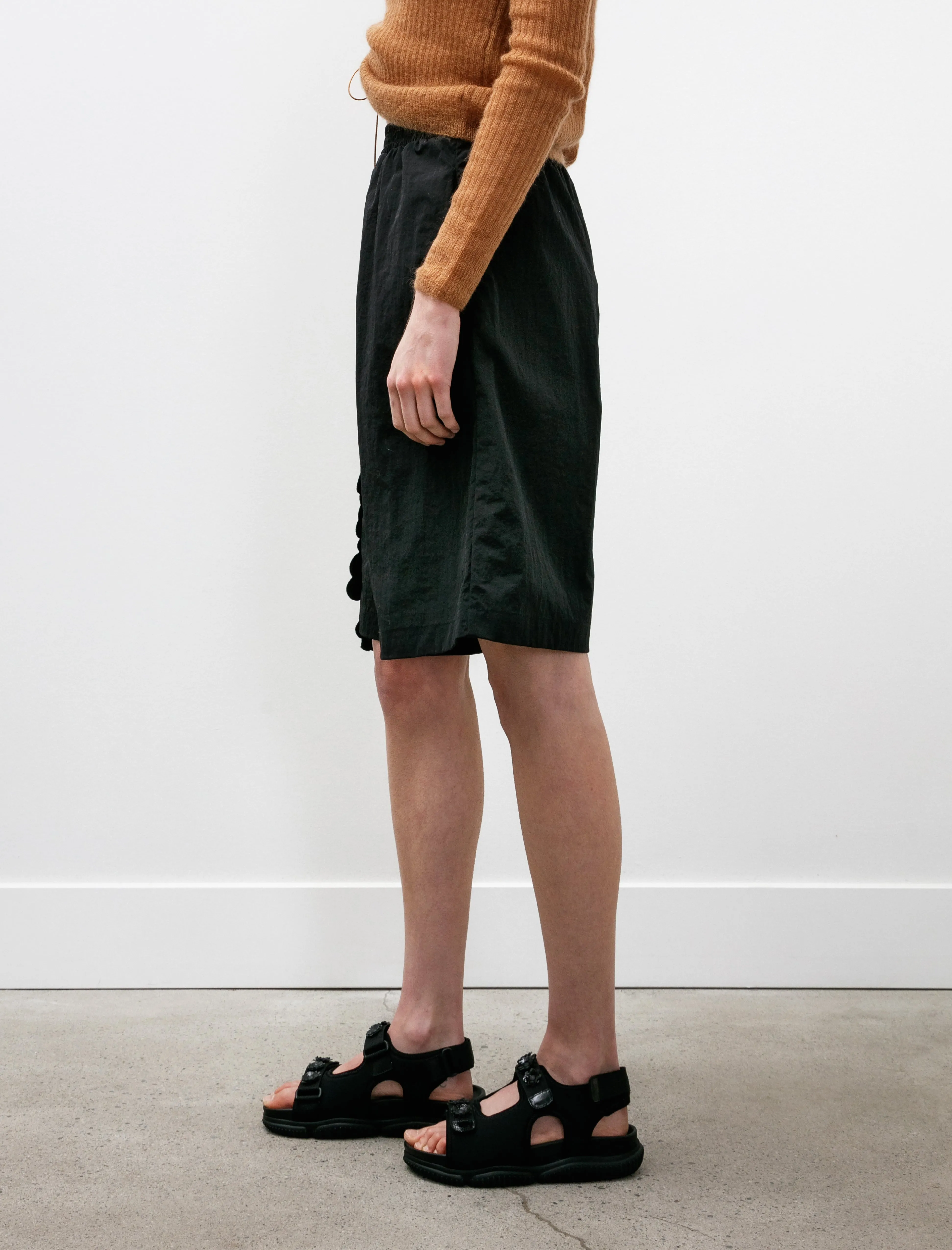 Angel Flower Shorts Black media industry Warm Layers