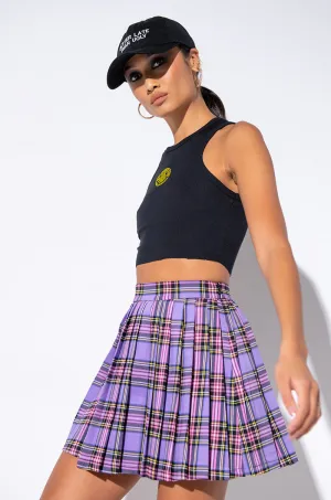 SMILEY FACE CROPPED RIB TANK FadeResistant Color