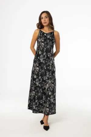 Stylish Layer Music Mood Multi Floral Printed Slip Dress