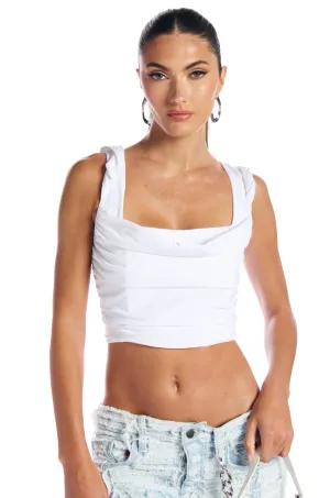small scale projects MICAELA HOODED CORSET TOP