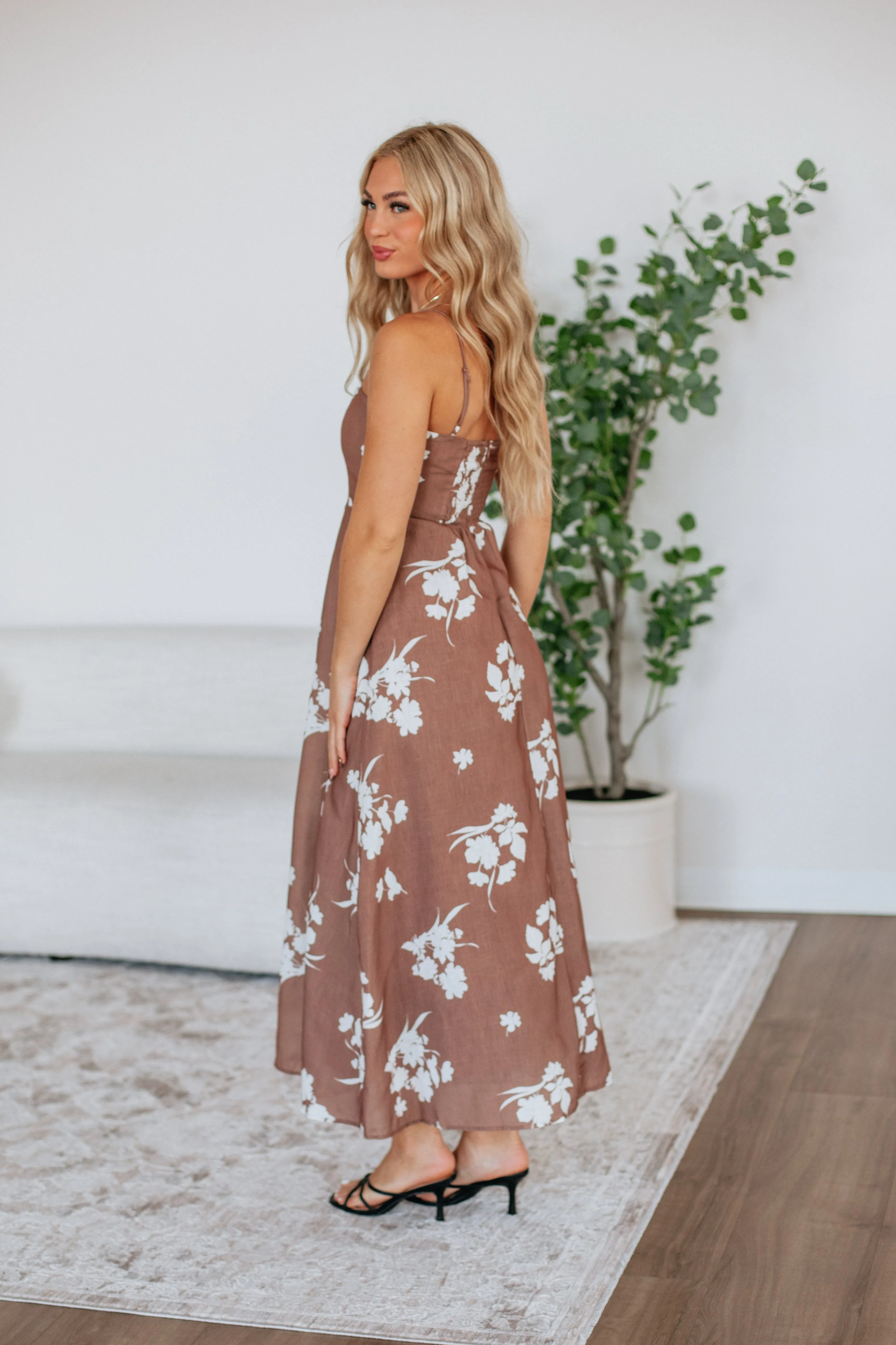 Music Hall rooftop party Matilde Floral Midi Dress