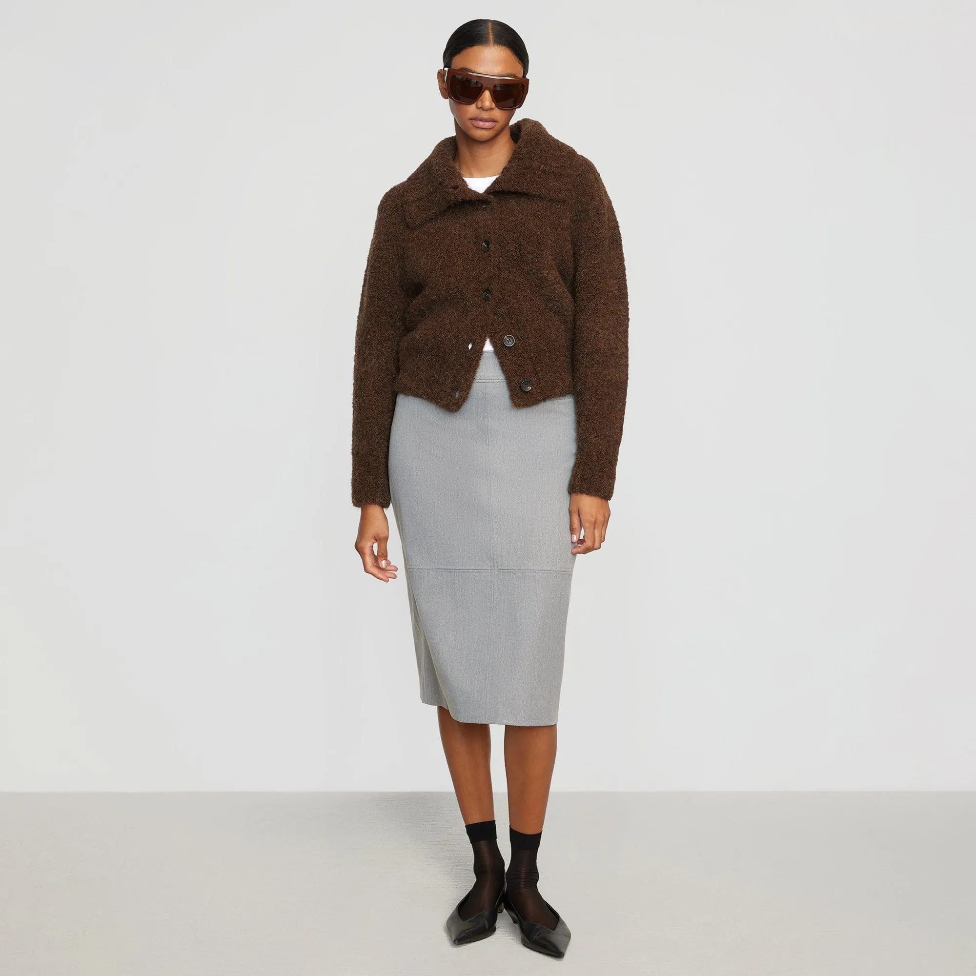 Yulia Back-Split Suiting Skirt All Day Comfort Ethically Made