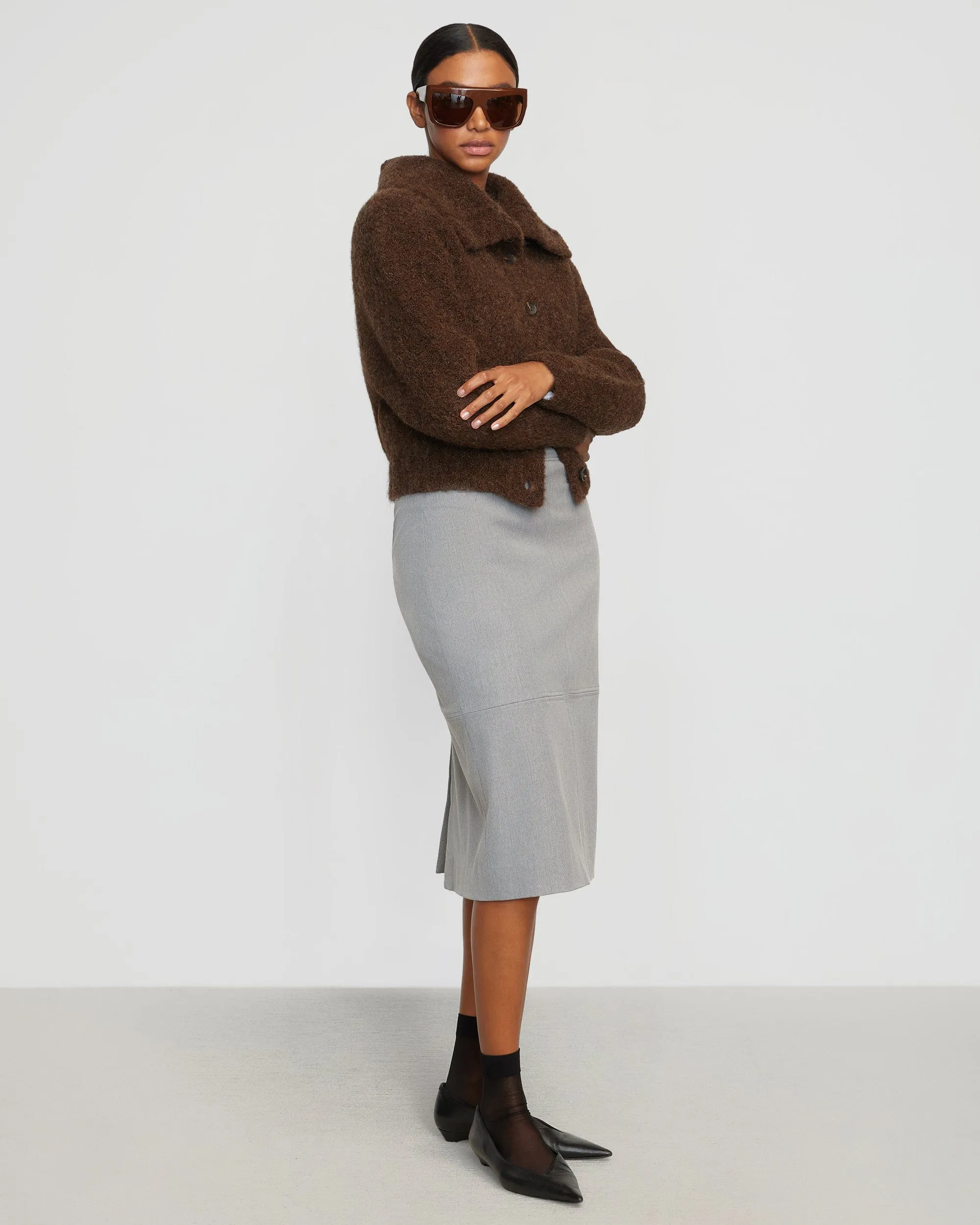Yulia Back-Split Suiting Skirt Must Have Feature