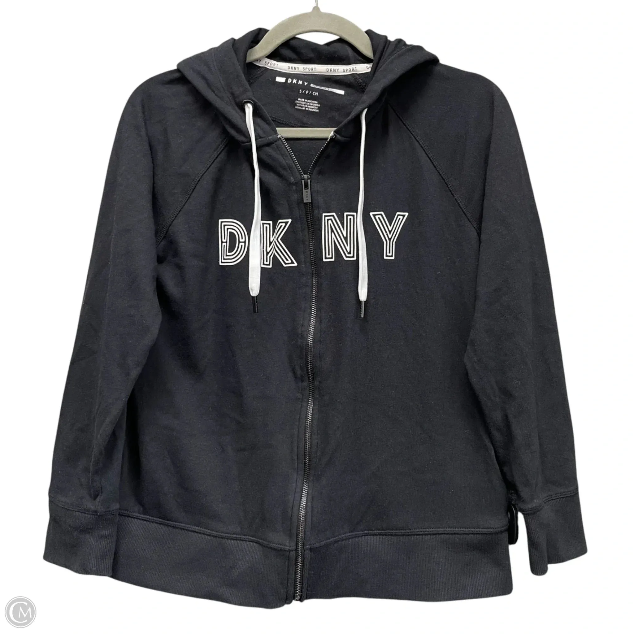 Relaxed T-shirt Sweatshirt Hoodie By Dkny In Black, Size: S