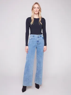 Daily Uniform Chloe Wide Leg Jeans - Light Blue