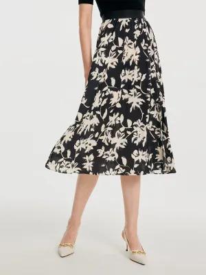 Outfit Mix 19 Momme Stretch Silk Floral Skirt