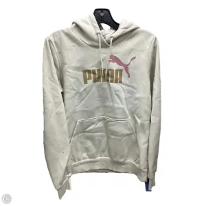 City Beat Athletic Sweatshirt Hoodie By Puma In Ivory, Size: M