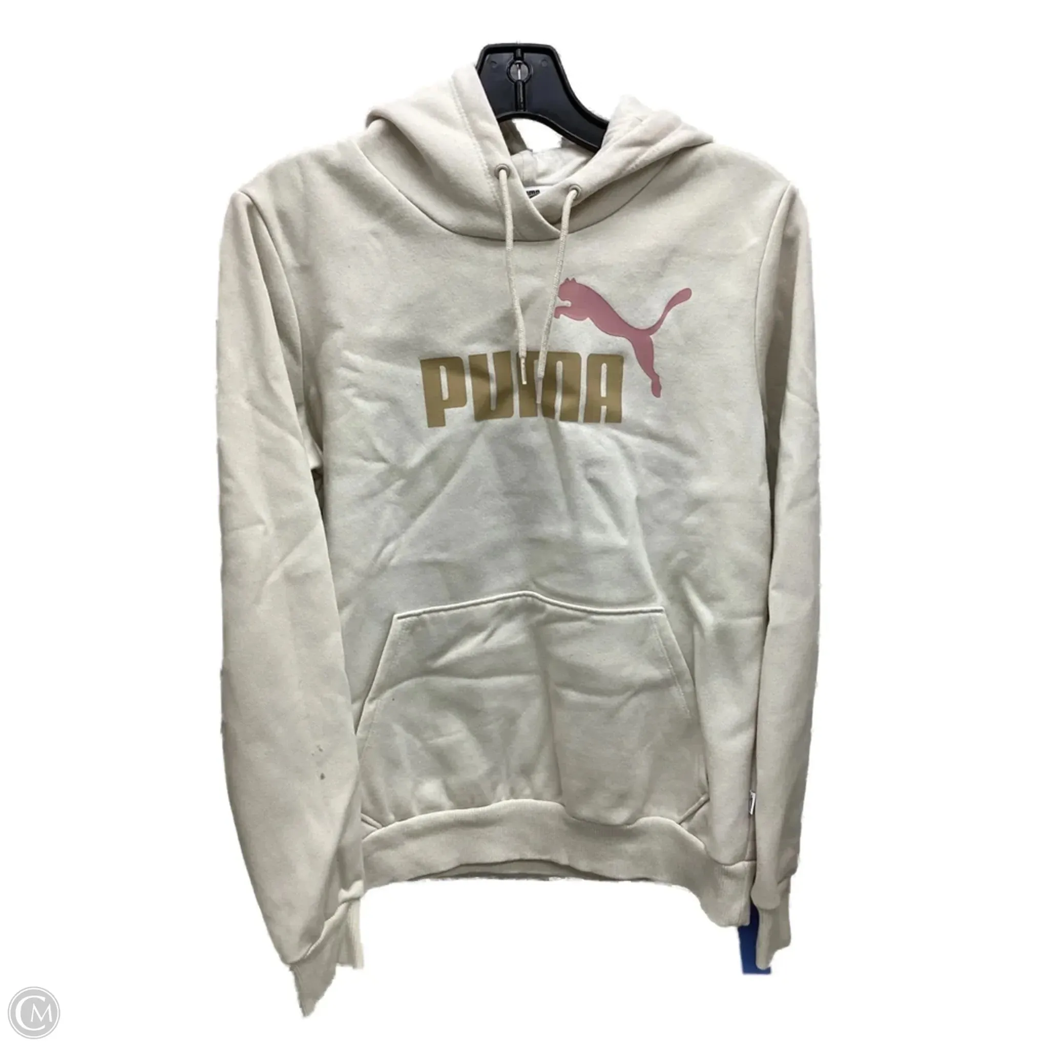 City Beat Athletic Sweatshirt Hoodie By Puma In Ivory, Size: M