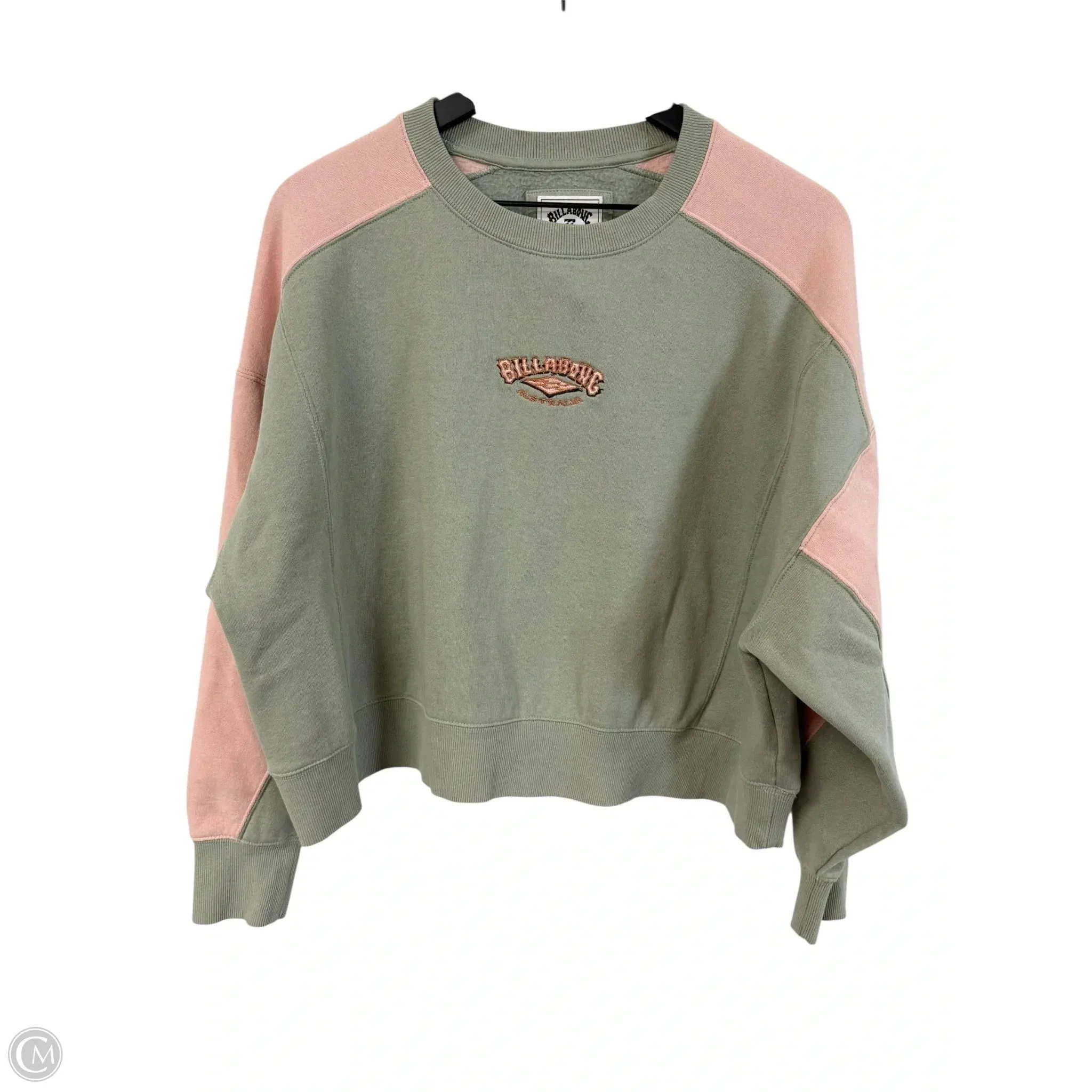 Comfort sleepwear Sweatshirt Crewneck By Billabong In Green & Pink, Size: L