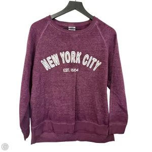 Sweatshirt Crewneck By Cme In Purple, Size: L Flexible Waistband