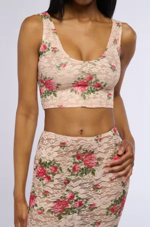 Concealable NINA FLORAL CROPPED CAMI