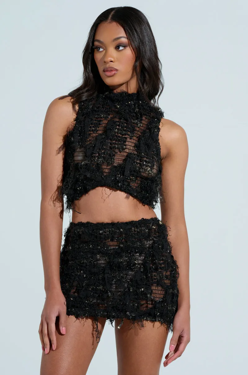 Gift - worthy THE SHOW STOPPER TEXTURE SLEEVELESS TOP