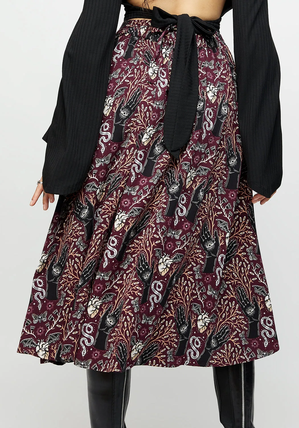 Hemlock Tie Detail Midi Skirt Fresh Look