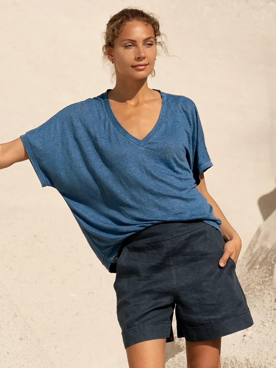 Soft and Stylish Iris Jersey T-Shirt Aegean Blue