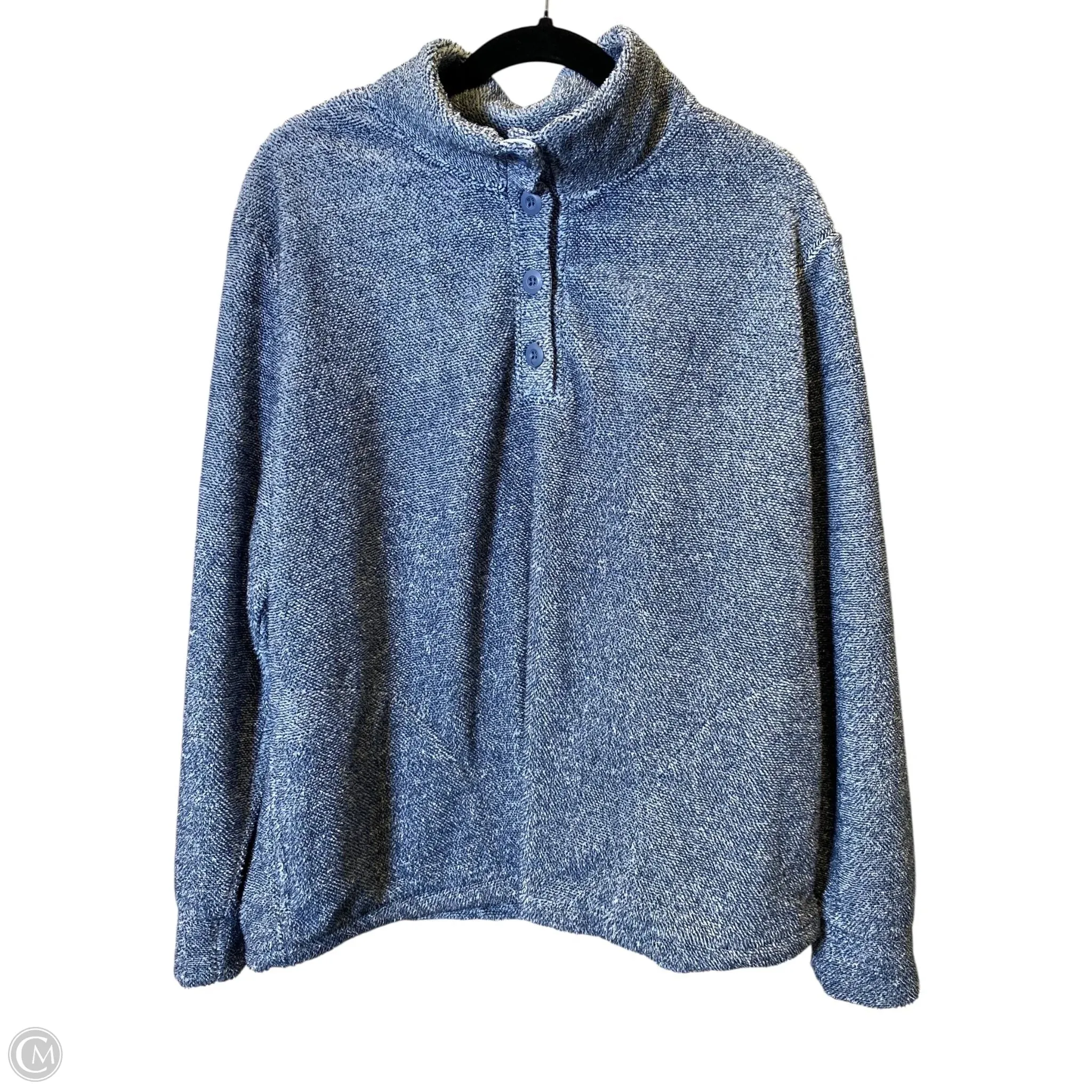 Sweatshirt Collar By Eddie Bauer In Blue, Size: Xxl Cool Vest Formal Shirt