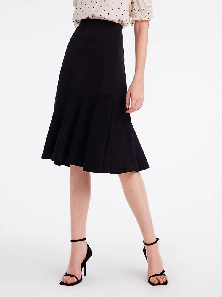 Stretch Knit Fishtail Women Skirt Breezy Style Innovative Fabric