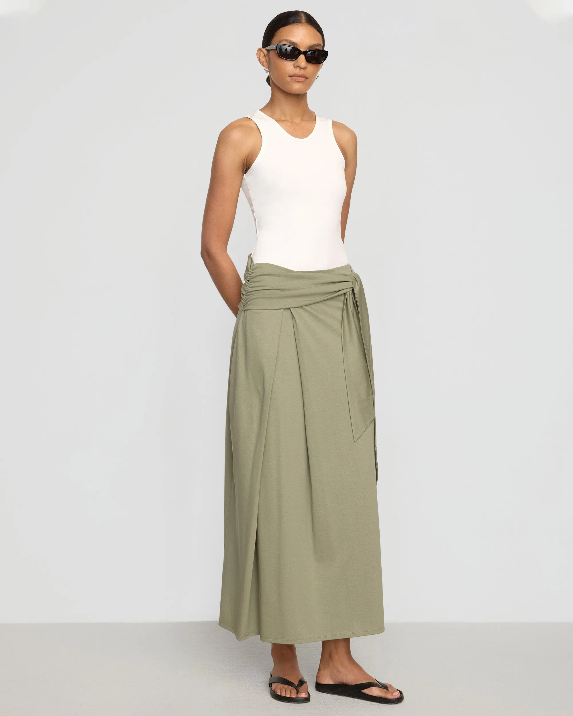 Prithi Scoop-Neck Tank Garment Dyed Technique