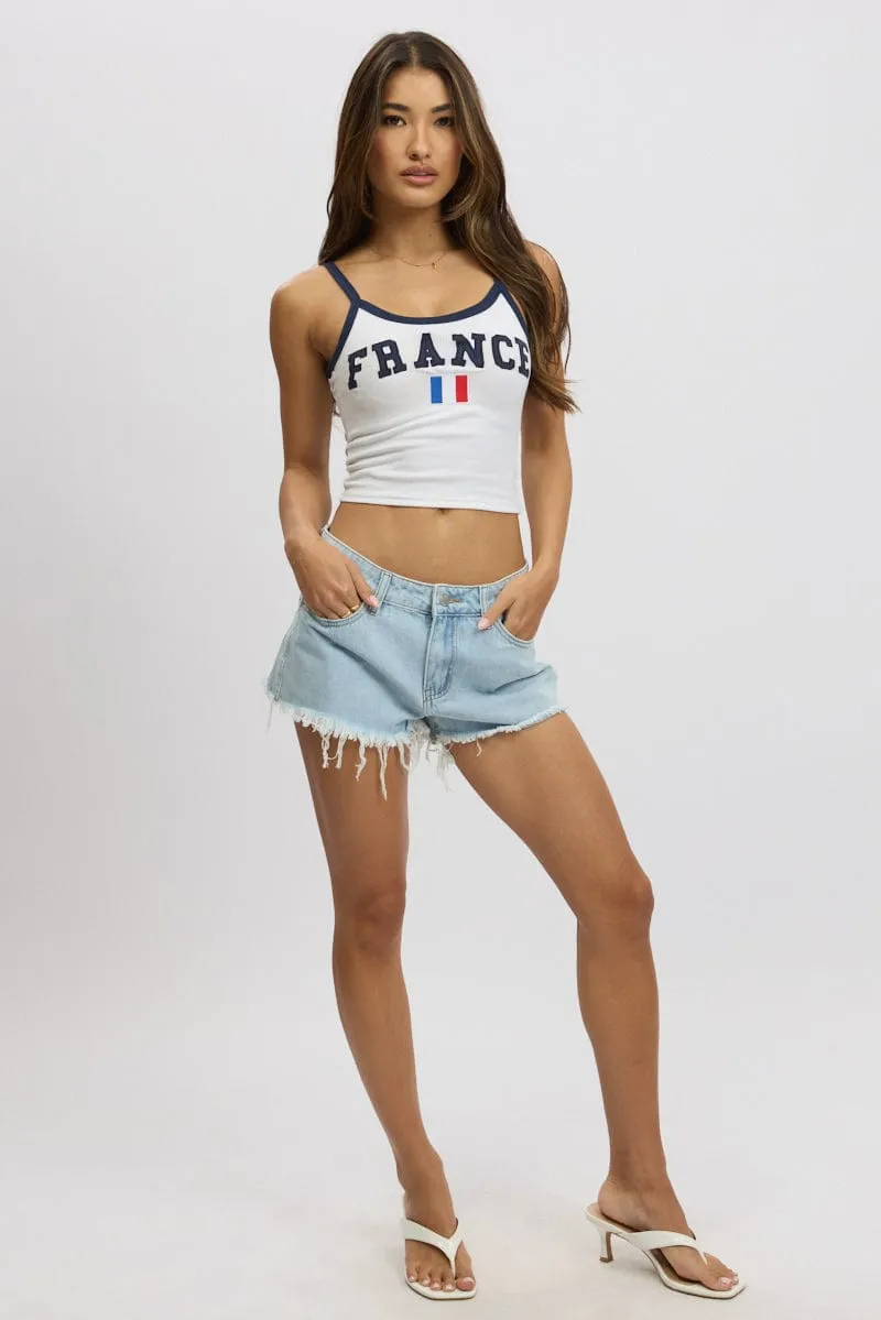 Compact Storage Feature Denim Micro Shorts Low Rise