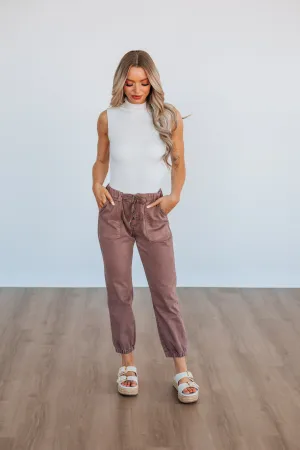 Drea Mica Joggers - Cocoa Comfortable Hoodie LightweightDesign