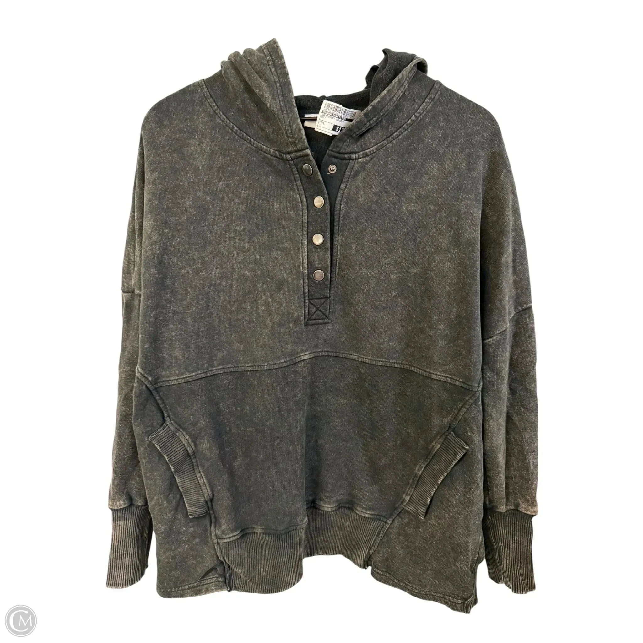Sweatshirt Hoodie By Zenana Outfitters In Grey, Size: L Fresh Ease