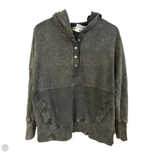 Sweatshirt Hoodie By Zenana Outfitters In Grey, Size: L Fresh Ease