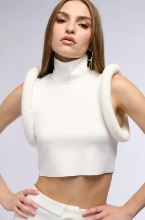 land mobile ALL ABOUT THE DETAILS TOP IN WHITE