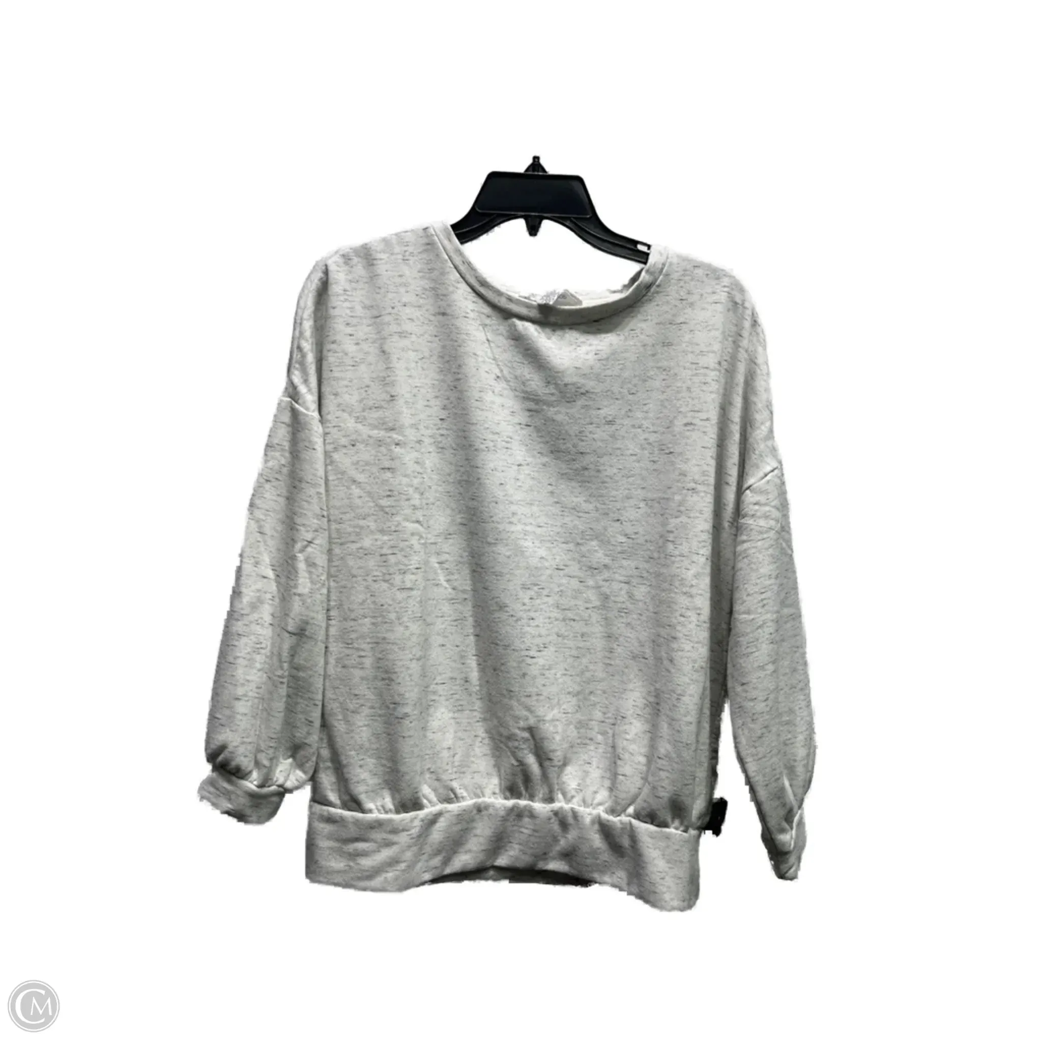 Sweatshirt Crewneck By Workshop In Grey & White, Size: S AntiBacterialTreatment