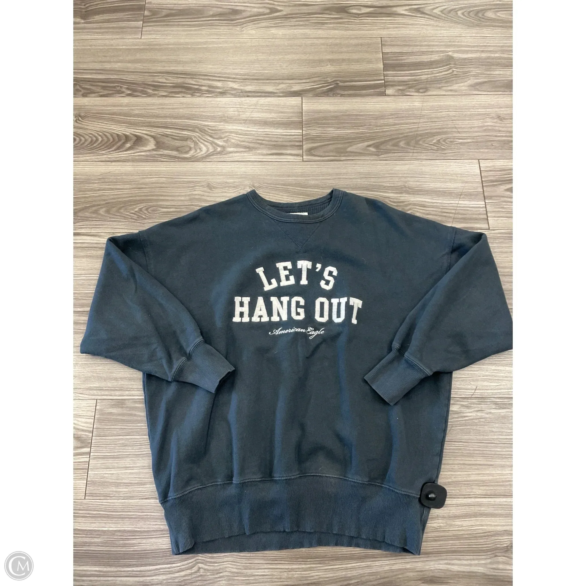 Sweatshirt Crewneck By American Eagle In Grey, Size: M Tale Core Relaxed Blouse