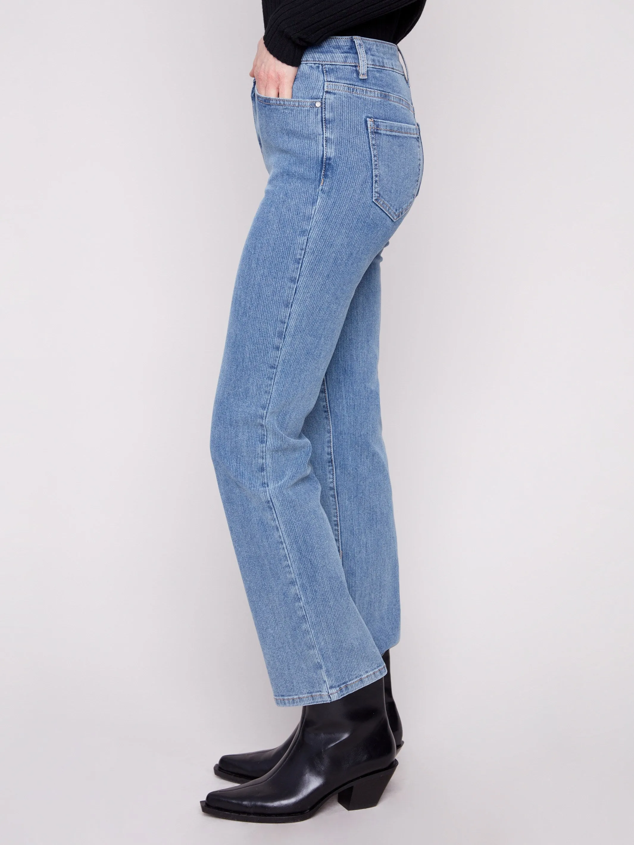 Lightwear Option Corduroy Straight Leg Pants - Denim