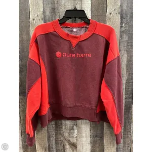 Loose Thread Athletic Sweatshirt Crewneck By Free People In Red, Size: S