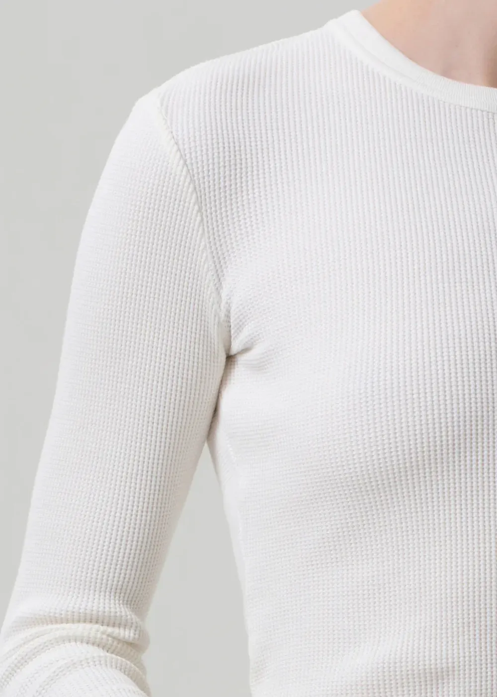 All-Season Comfort Pilar Waffle Crewneck T-Shirt