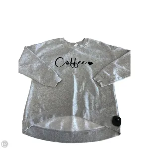retro look Spanish Glow Sweatshirt Hoodie By Clothes Mentor In Grey, Size: M