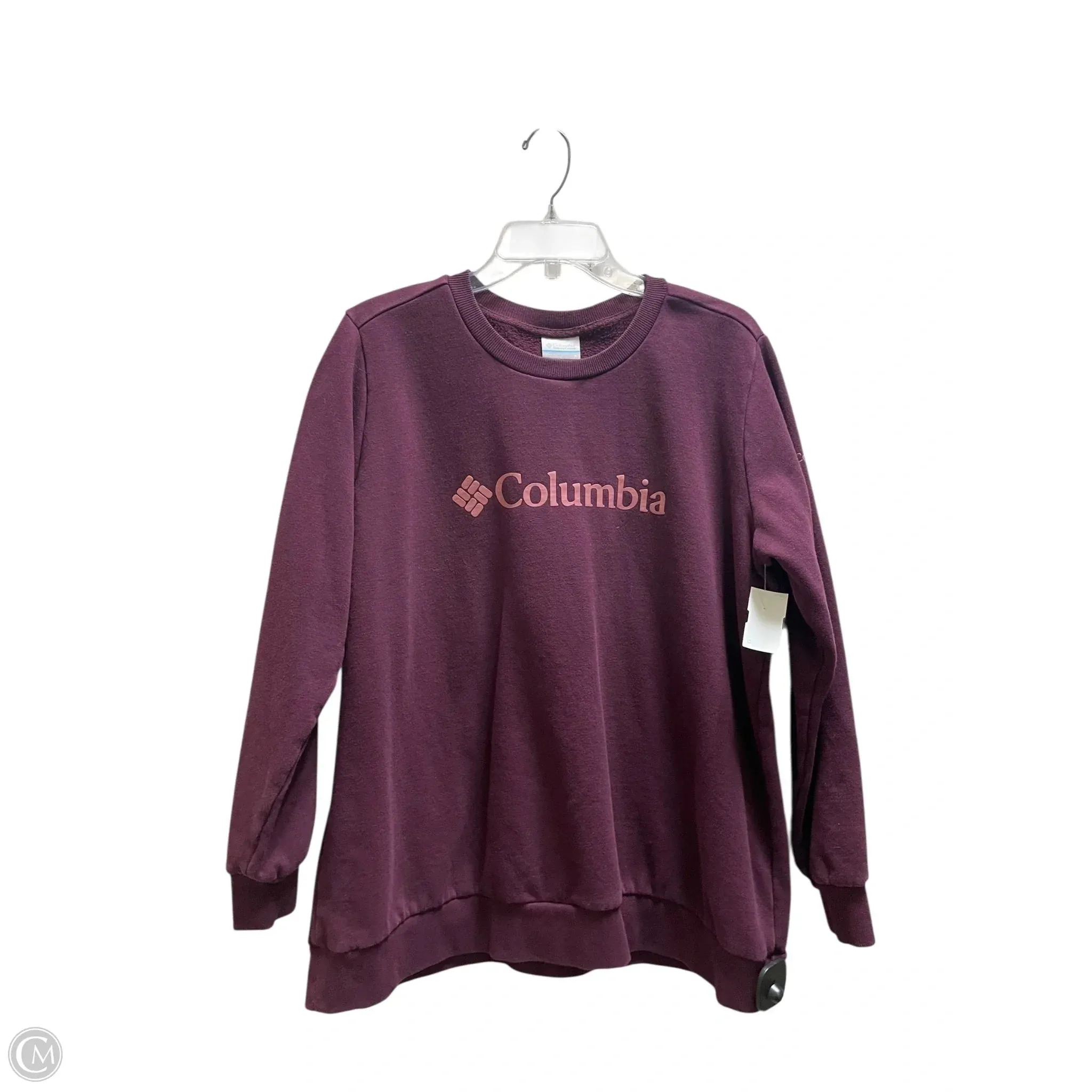Comfortable Shorts Sweatshirt Crewneck By Columbia In Red, Size: 1x