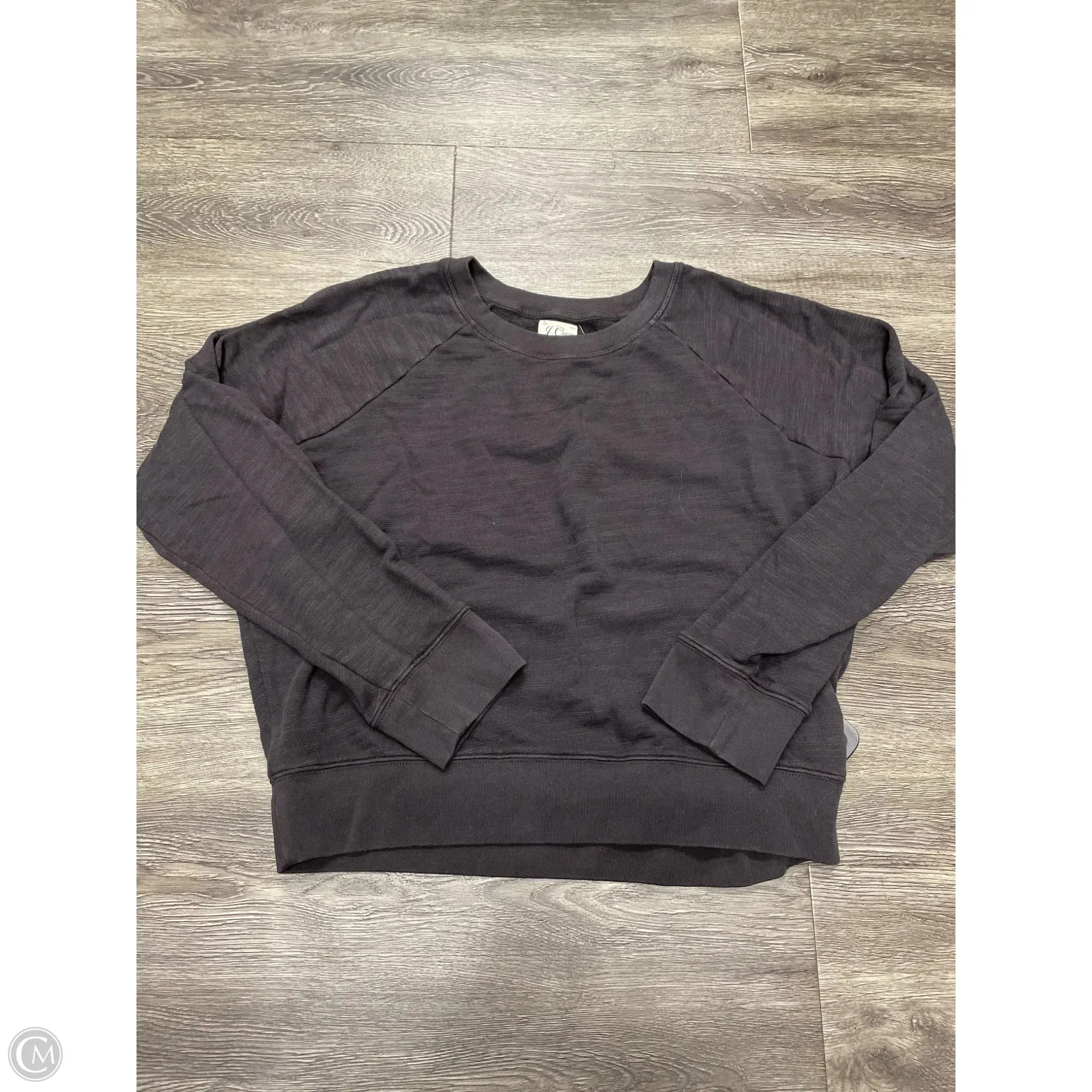 QuickDryDesign Cozy Pajama Set Sweatshirt Crewneck By J. Crew In Black, Size: M