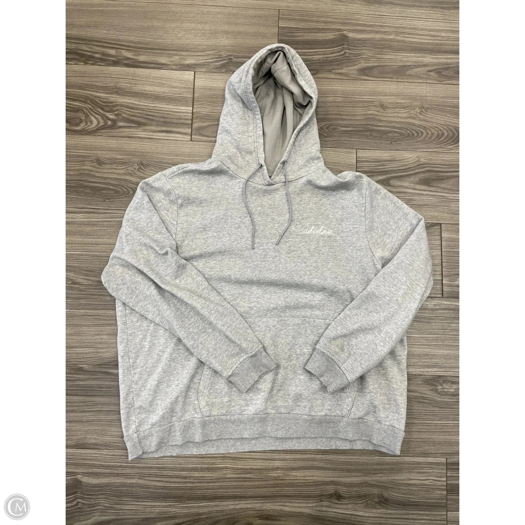 Athletic Sweatshirt Hoodie By Adidas In Grey, Size: M Evening Chic VentilatedKnit