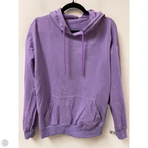 SustainableProduction HighElasticity Sweatshirt Hoodie By Clothes Mentor In Purple, Size: L