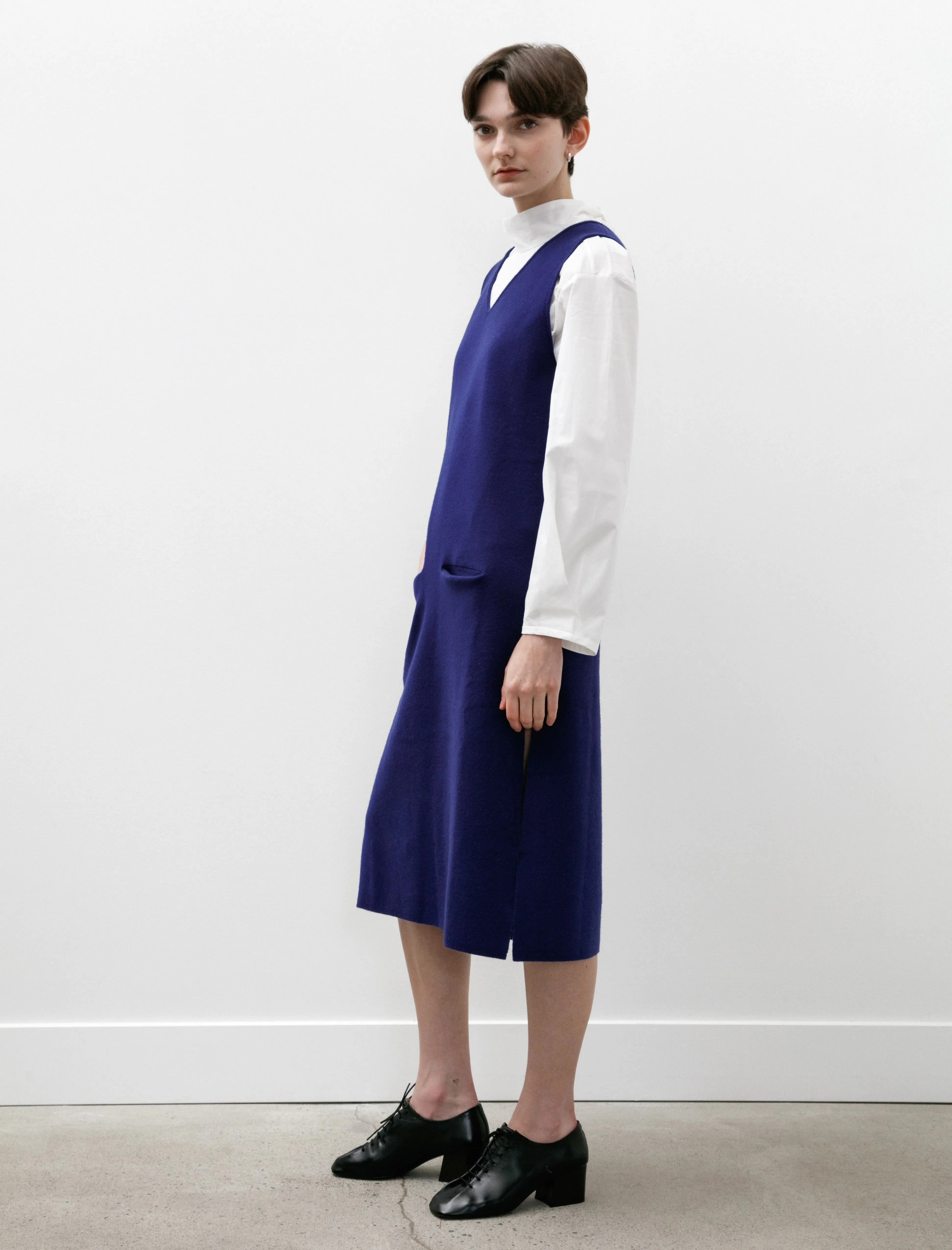Cozy Fashion Over Dress Knit French Blue