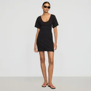Rae Sculpted Scoop-Neck Mini Dress Run Core