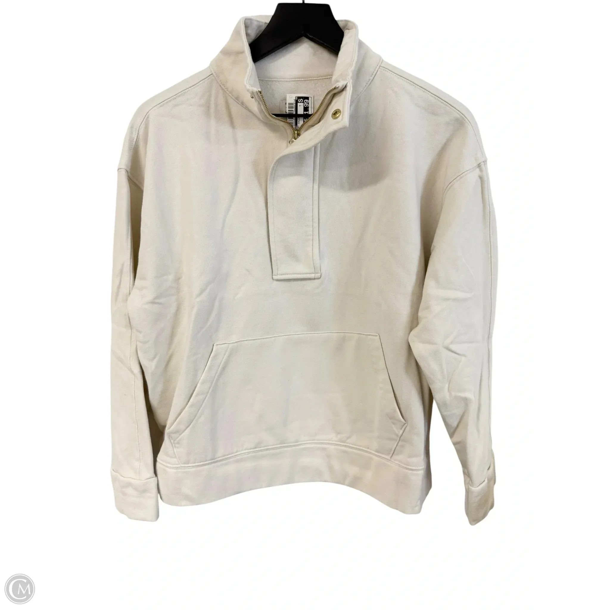 Smooth Line Breathable Lining Sweatshirt Collar By A New Day In Cream, Size: M