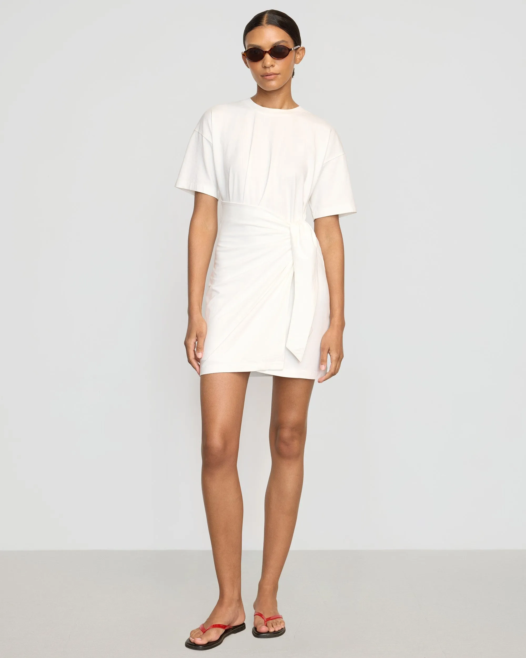 FoldableDesign Fallon Organic Cotton T-Shirt Wrap Dress