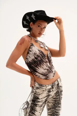 FEELING WILD DRAPE BLOUSE AbrasionResistant Finish port