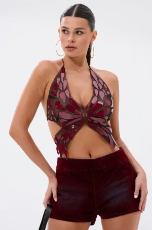 BUTTERFLY EFFECT IN OXBLOOD long - distance transportation