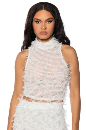 MALLORY TEXTURED SLEEVELESS TOP after sales service