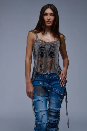 Minimal Comfort Ventilated Back EFFORTLESSLY PRETTY CUT OUT RHINESTONE TANK