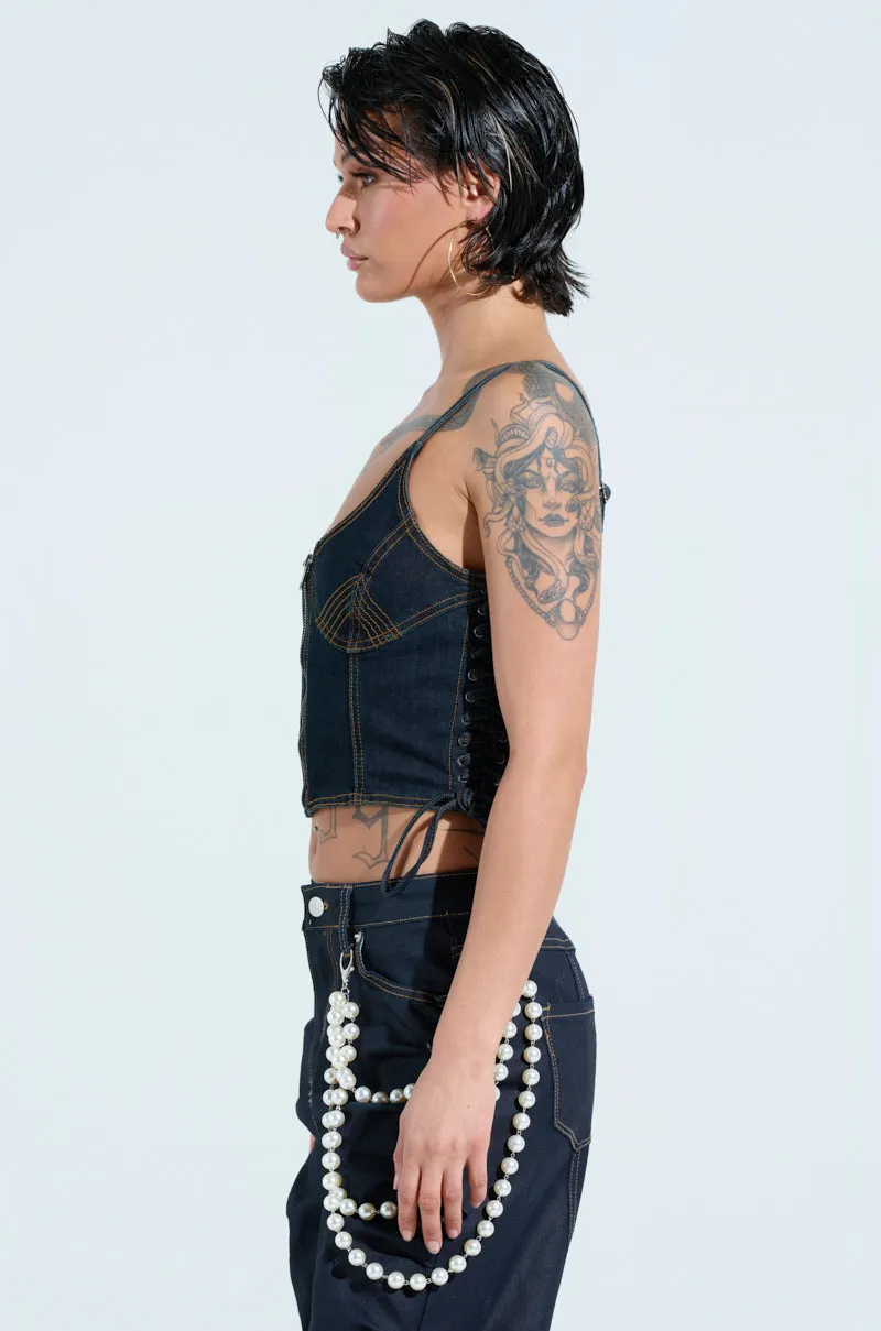COULD HAVE BEEN ME CORSET TOP rigid Double Layer