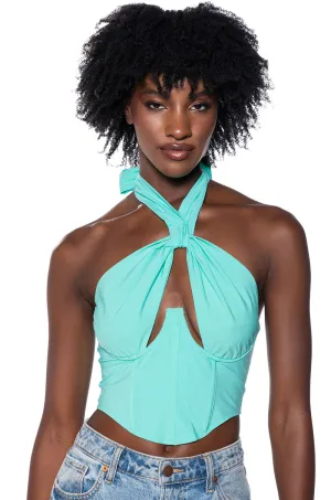 VIOLET GIRL CUT OUT HALTER TOP NonToxic Certification High precision