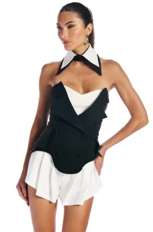 TREATED RIGHT CORSET TOP WITH DETACHABLE COLLAR fuel efficient Corrosion - resistant